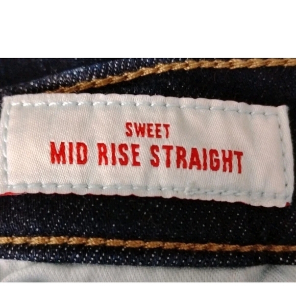 Lucky Brand Jeans Mid Rise Straight Sweet Women's 12/31 A Blue Dark Stretch - Picture 3 of 5